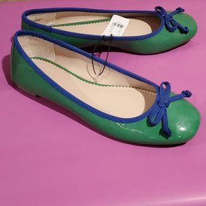 Green and Blue Ballerina Flats